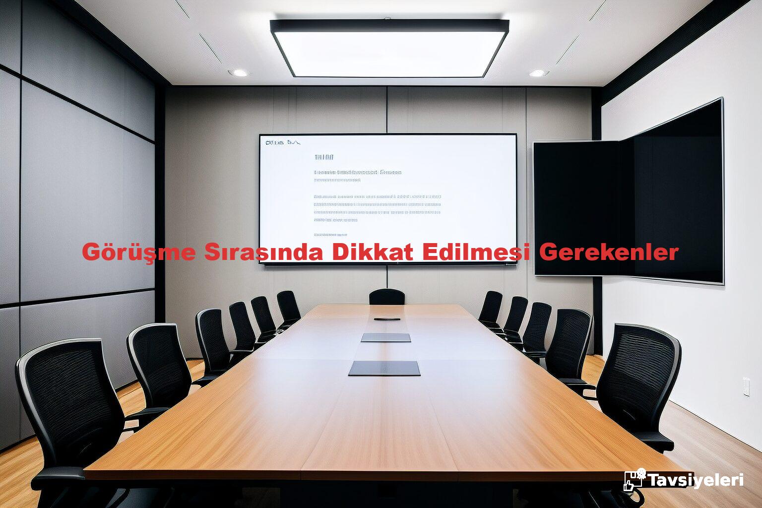 Görüşme Sırasında Dikkat Edilmesi Gerekenler